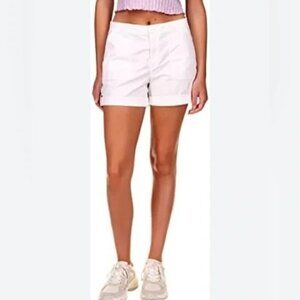 Sanctuary Standard Surplus Women's Roll Cuff Shorts White Size 18W NWT